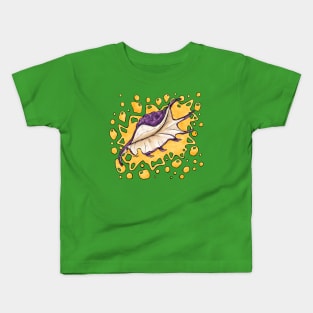 Purple conch shell with bright colors, spider conch Kids T-Shirt